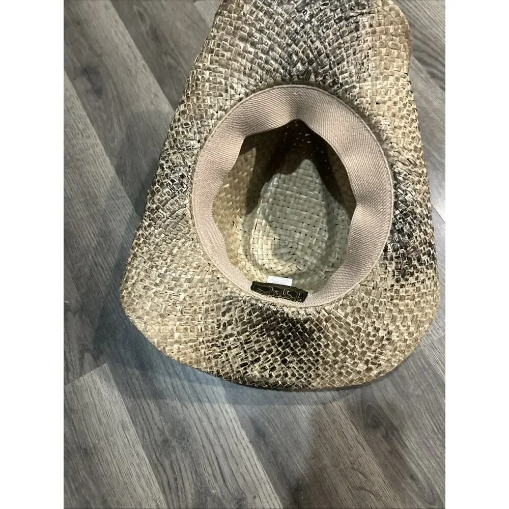 Dorfman Pacific Co western hat Brown Snake Skin Look